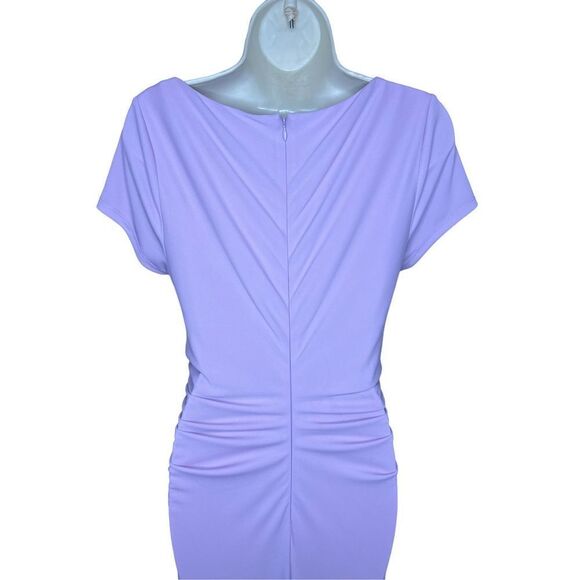 Cinq a Sept Janis Square Neck Pale Iris MIDI Dress NWT Size 12 - Picture 8 of 11